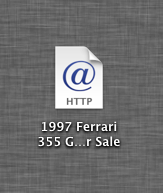 MacOS X - De standaard web snelkoppeling