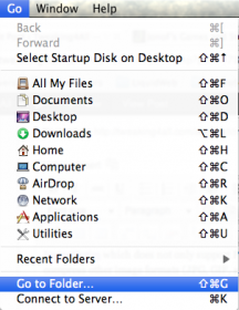 Finder - Go to Folder optie