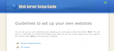 QNAP - De Web-Server draait en laat de standaard pagina zien