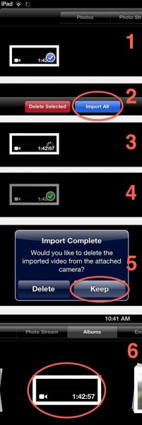 iPad importeer stappen