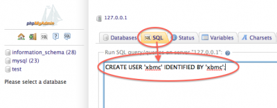 PHPMyAdmin/MySQL - Maak een database gebruiker voor XBMC aan