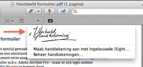 Mac - Voorvetoning - Handtekening beschikbaar