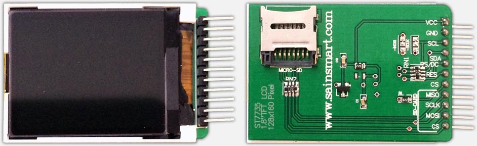 Sainsmart 1.8" TFT LCD Kleuren Display voor gebruik met een Arduino