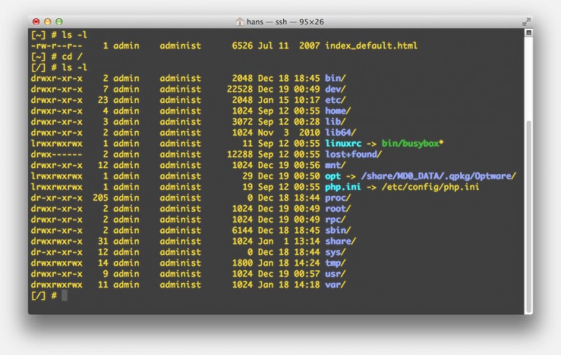 MacOS X - Terminal SSH - Voorbeeld verbinding