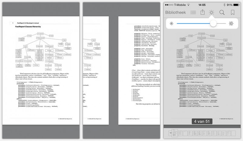 iBooks - PDF pagina, bladeren en weergave instellingen