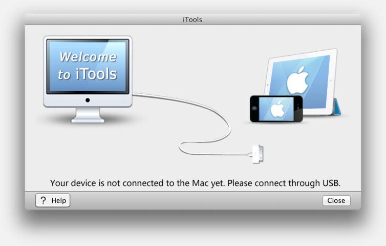 iTools (Mac) - iPhone of iPad nog niet verbonden