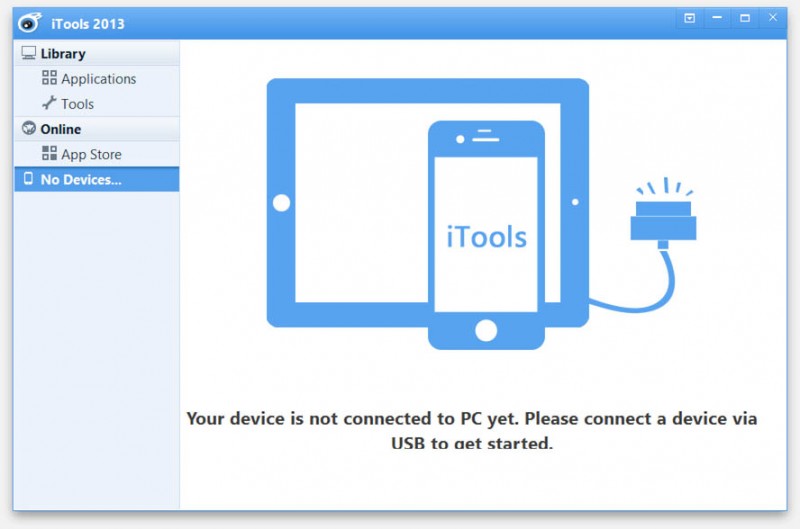 iTools (Windows) - iPhone of iPad nog niet verbonden
