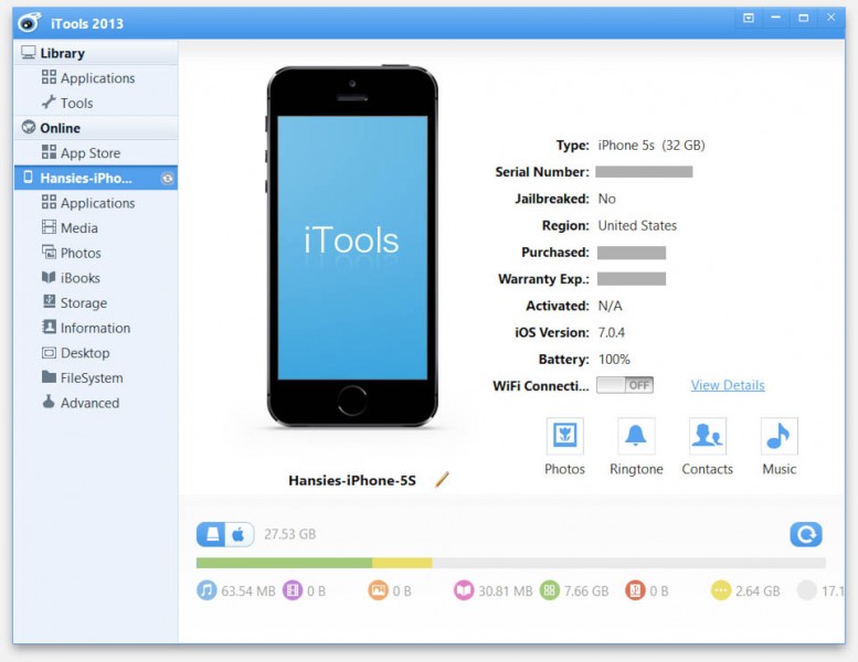 iTools (Windows) - iPhone en iPad verbonden