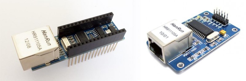 Arduino ENC28J60 shield varianten