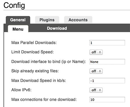 pyLoad - Settings I use