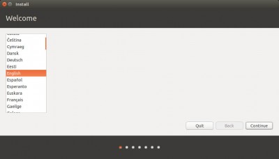 Ubuntu - Selecteer Taal
