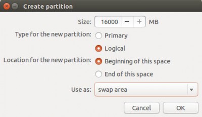 Ubuntu - Aanmaken van de Swap Partitie