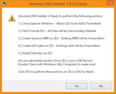 Universal USB Installer - Overzicht van stappen