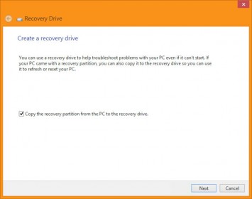Recovery Wizard - Kies "Copy the recovery partition"