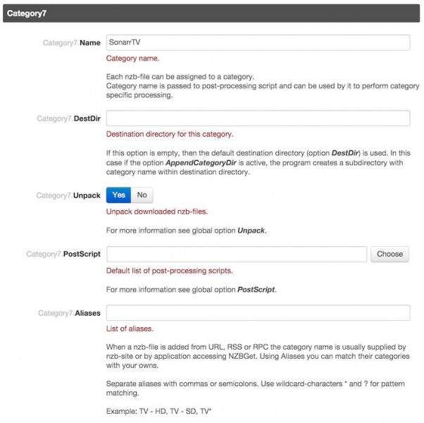 nzbget sonarr setup