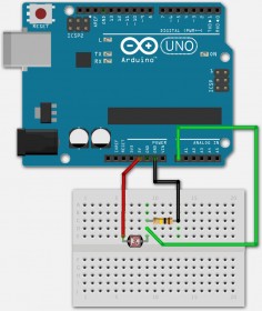 LDR aan een Analoge Arduino pin