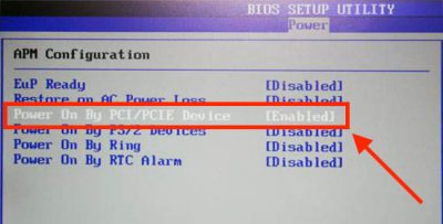 bios remote wake up
