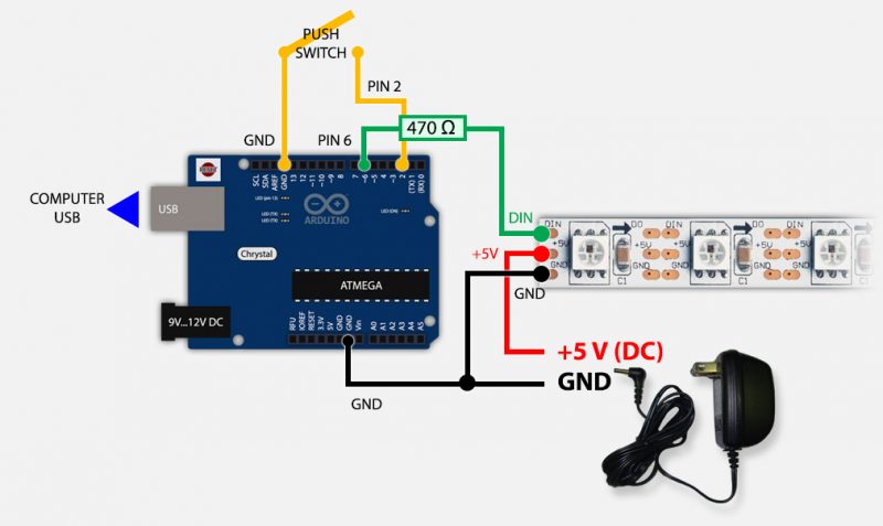 Arduino Hardware opstelling