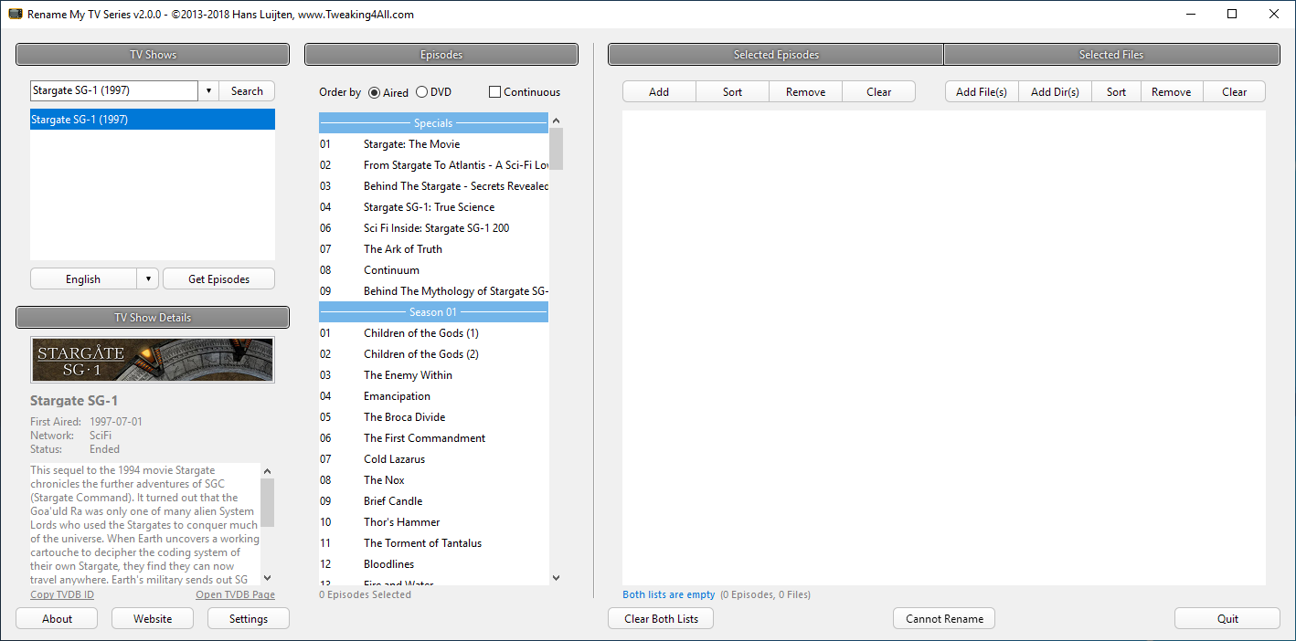 Rename My Tv Series - Windows (10)