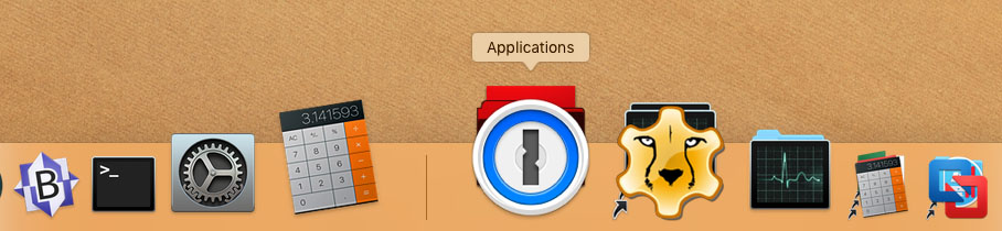 MacOS - Stack Overlay voorbeeld Dock