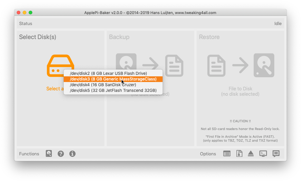 Selecteer 1 of meer disks