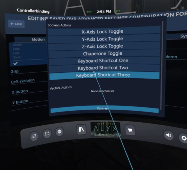 OpenVR AdvancedSetting - Keyboard Shortcut Three toewijzen voor onze Screenshot toets