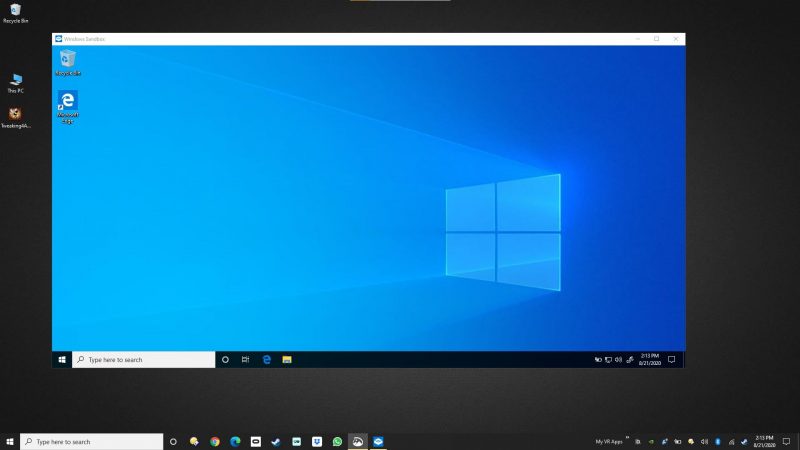 Windows 10 in Windows 10 Sandbox