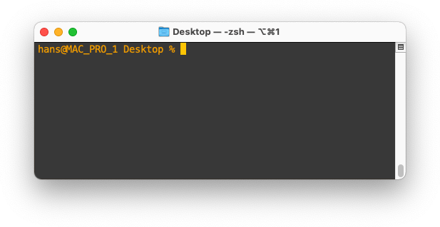 Stanraard Z-Shell prompt onder macOS