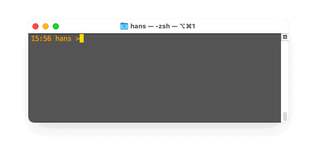 Z-Shell voorbeeld - Huidige tijd en directory