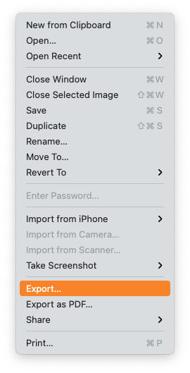 Preview - Export Bestand